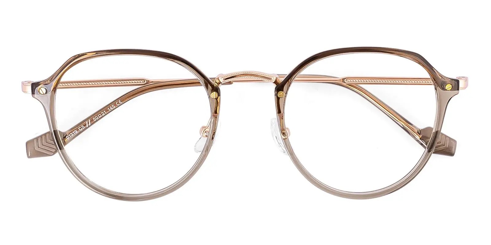 01319 Round Glasses Brown