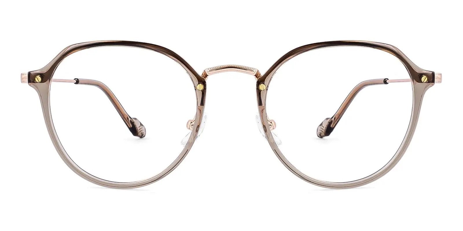 01319 Round Glasses Brown