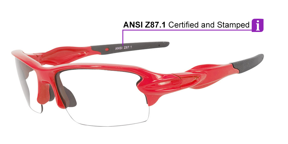 SS713 Prescription Safety Glasses Red