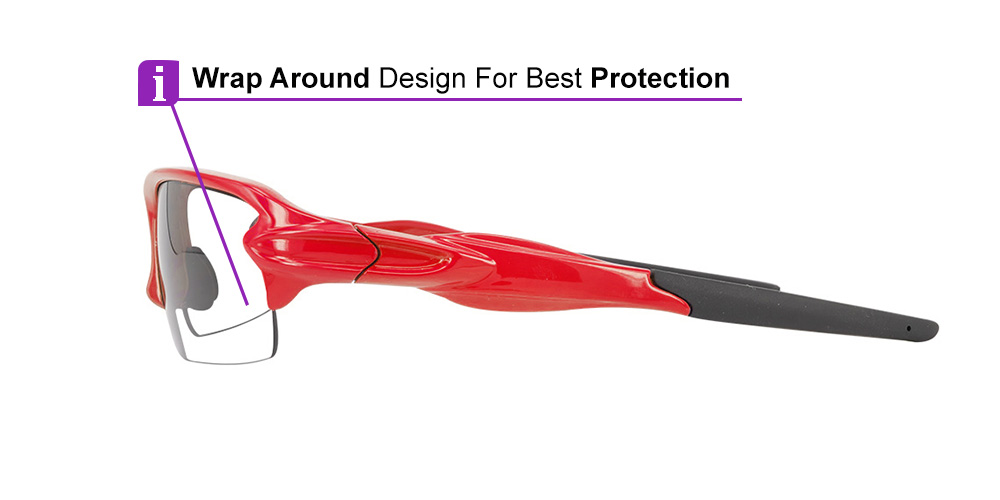 SS713 Prescription Safety Glasses Red