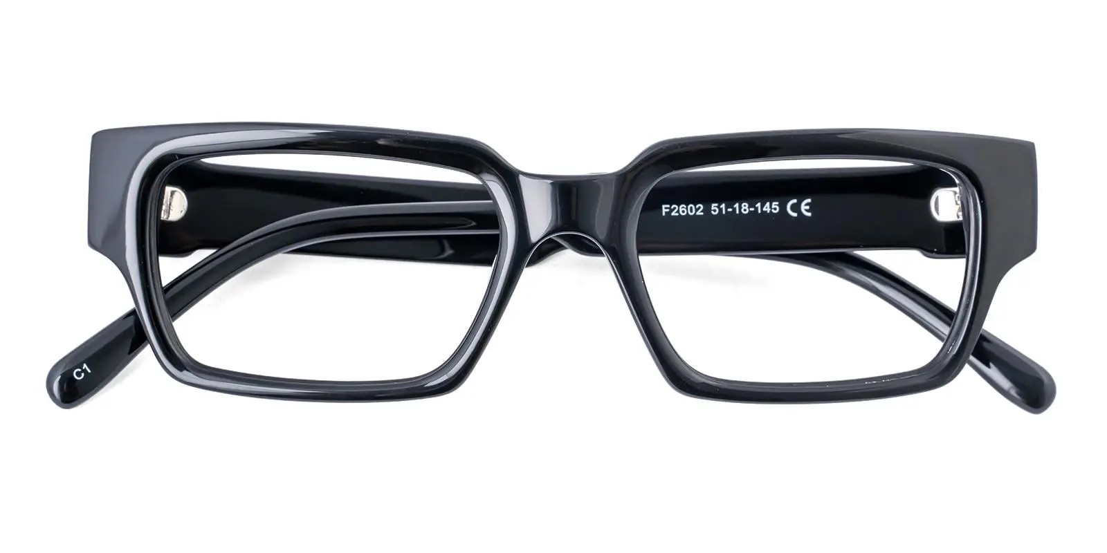 F2602 Rectangle Glasses Black