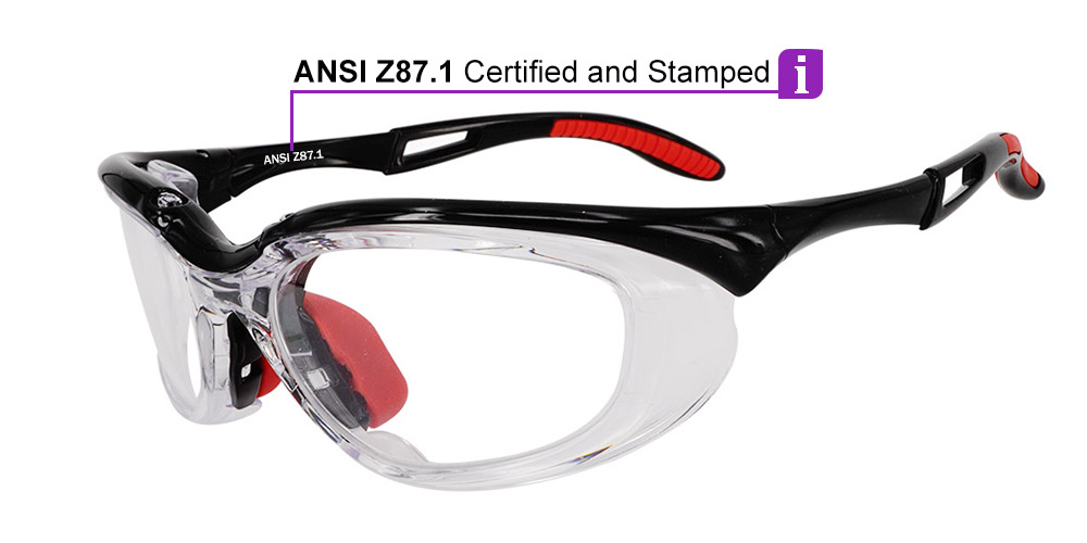 S005 Prescription Safety Glasses Black